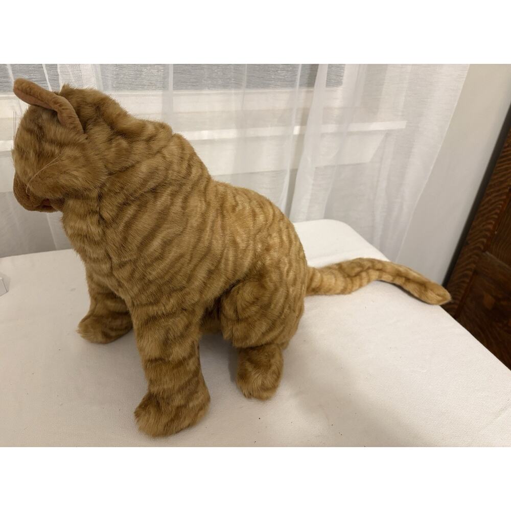 Korea Folkmanis Tabby Kitty Cat Hand Puppet Furry Folk Full Life Sz Vtg Stripe - Picture 7 of 15